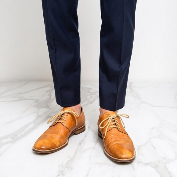 Cole Haan Other - Cole‎ Haan Men's Burnished Tan Leather Oxfords, Size 8.5
